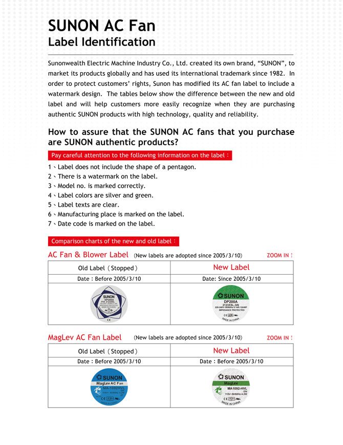 sunon-ac-fan-label-identification